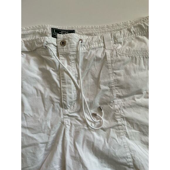 Lauren Ralph Lauren Shorts Women Size 16 100% Cotton Button Snap Drawstring - Picture 8 of 8